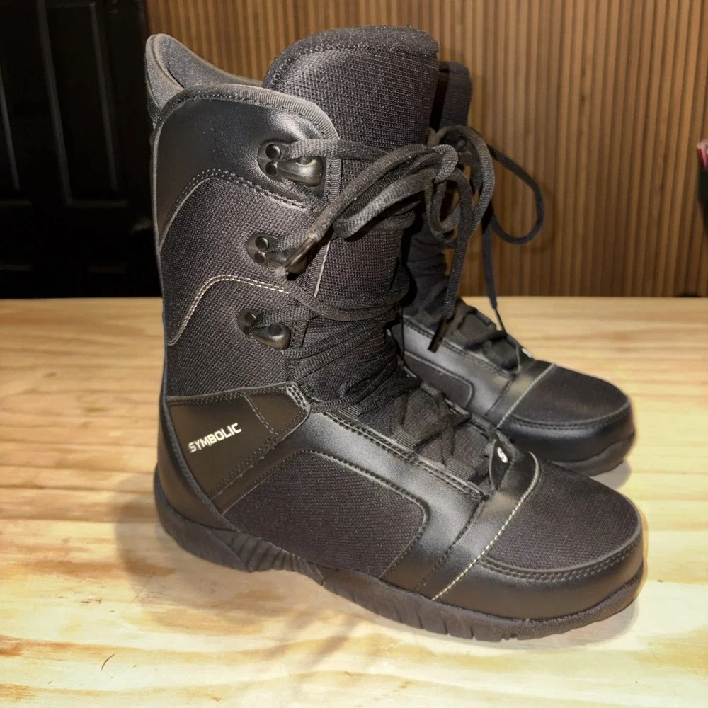 Symbolic Ultra Light Black Snowboard Boots Men's Sz 9 Very Good Cond.